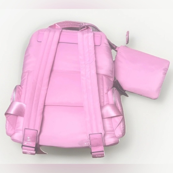 NEW Steve Madden Large Backpack Fondant Pink with Detachable Pouch Wristlet - Picture 6 of 11